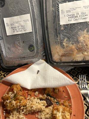 Lunch order came with a screw in the rice