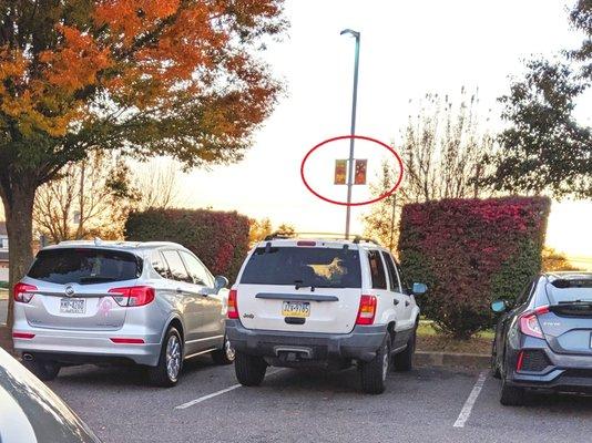 Aston Township Community Center -- parking lot has cute seasonal banners