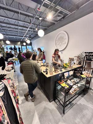 Luke and Skye rocking it at the desk on Grand Opening Day!