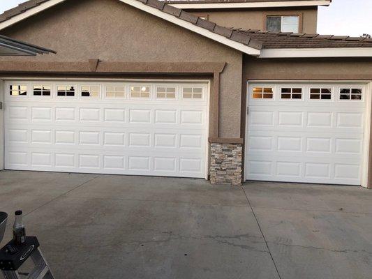 New Amarr doors installed with Stockton windows