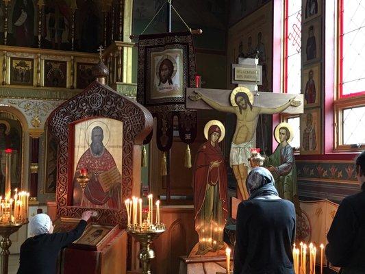 Crucifixion & St. John of Kronstadt Icons