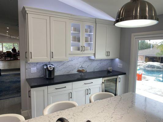 Large white and gray shaker kitchen