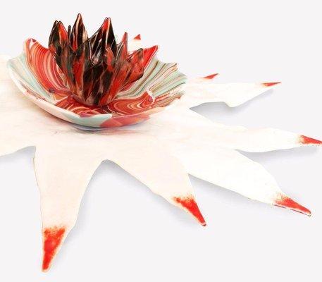 White Flower Made with Glass Glass Concepts 360 http://glassconcepts360.com/the-collection/ (785) 764-0481