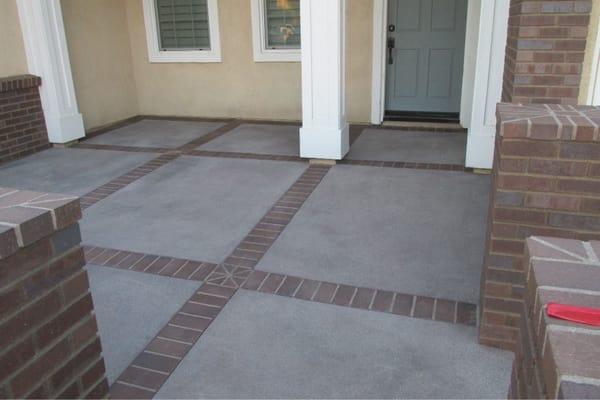 Brick ban sand finish concrete. ( Moreno Valley 11/17/13)