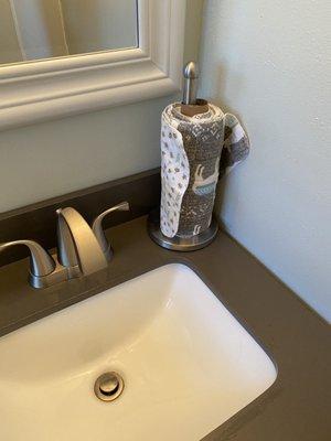 Bathroom- "Paper Towel" holder