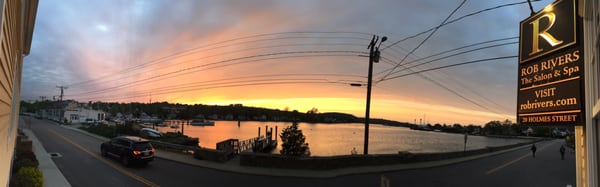 View of the Sunset from the Spa in Mystic