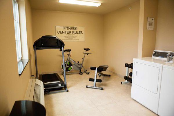 Fitness center and guest laundry