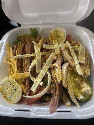 Chef salad with lemon pepper