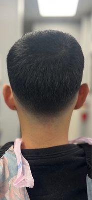 Low bald drop fade rear