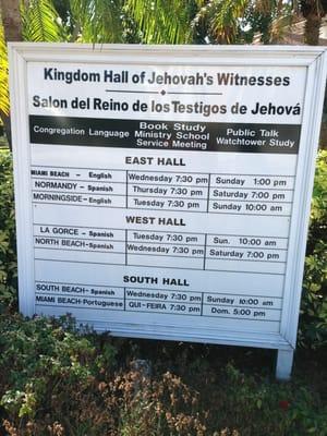 Jehovah's Witnesses Kingdom Halls