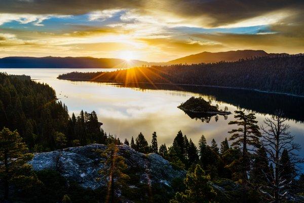 Lake Tahoe Emerald Bay at Sunset