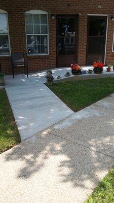 This is a picture of one of our apartments after a new accessible handicap porch was installed.