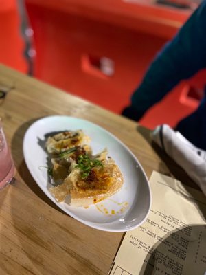 Pan fried pork gyoza from September 2020 Mimi's Chuka Diner pop-up event