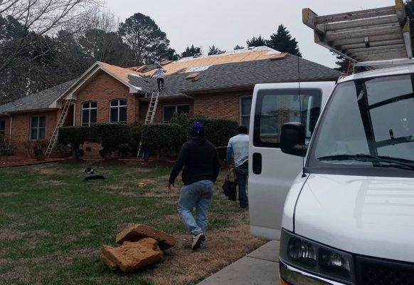 Full roof replacement fairington village Chapel Hill North Carolina