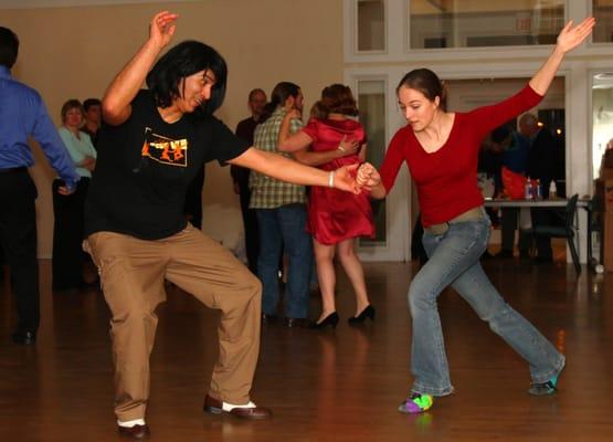 Everyone has fun at the monthly dance, 8-11 pm the last Thursday of the month