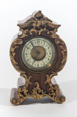 Miniature French Boulle Style Mantel Clock