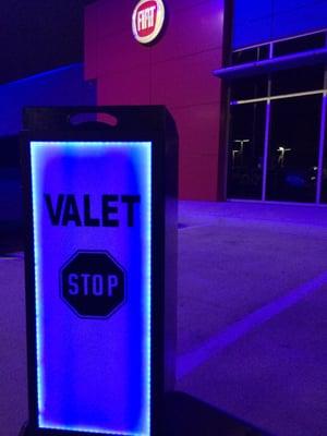 Valet Parking at Fiat Dealership