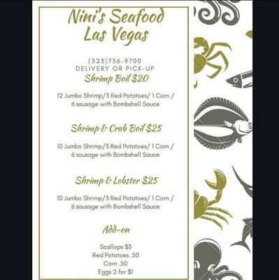 Tomorows menu.... Seafood overload....