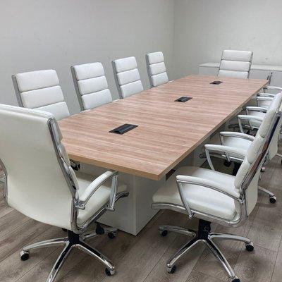 Rectangle Conference table with 3 power modules