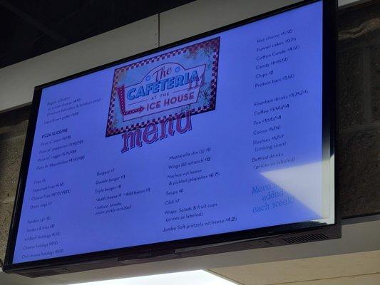 Cafe menu after Oct 2022