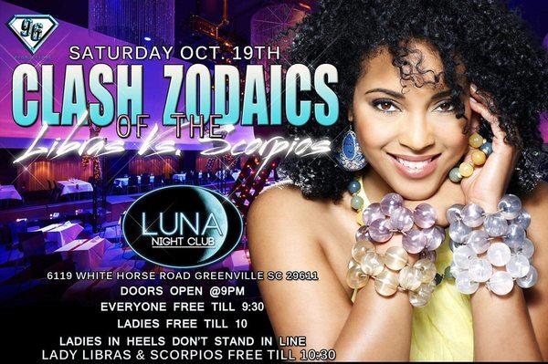 Clash Of The Zodiacs Saturday Oct 19th Libras Vs Scorpios