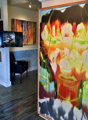 Actors turned artists, chemists, too. Our colorful abstract paintings come from an emotional expressions. Featured: Jim Carrey.