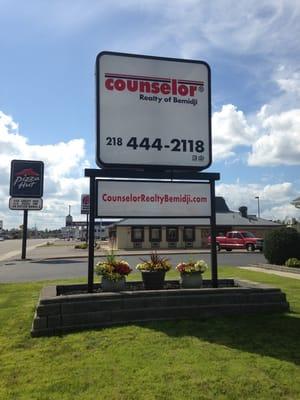 Counselor Realty of Bemidji New Front Sign.