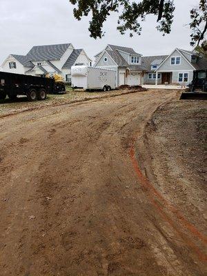 Prep Work For A New Asphalt Driveway.