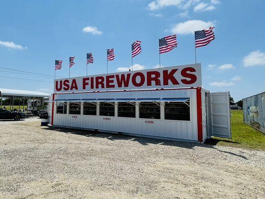 Outside view of our firework stand.