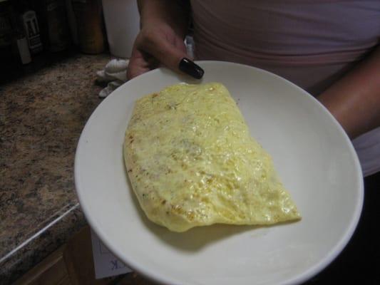 huge one meat & cheese omelet