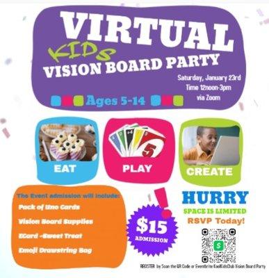 Virtual Kids Vision Board Party