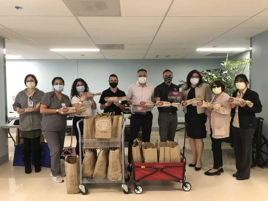 ICF delivers 100 Jersey Mike's sandwiches and cookies to Hollywood Pres Hospital