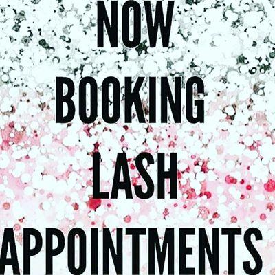 Appointments available ladies. October special, Full Set of Classic Lashes $75 and Full Set of Volume Lashes $150.