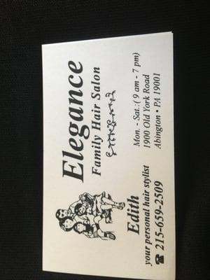 Elegance - Edith's Family Hair Salon