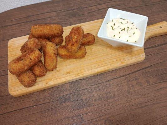 Croquetas de pollo, espectaculares