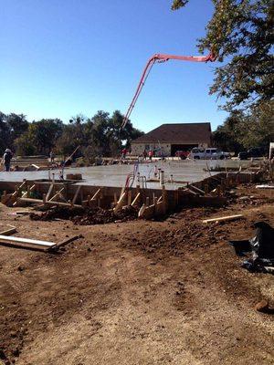 Custom home foundation in River Chase, New Braunfels