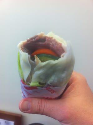 JJ's Bootlegger club (roast beef & turkey) no mayo, no bread, add cucumber, peppers & cheese!