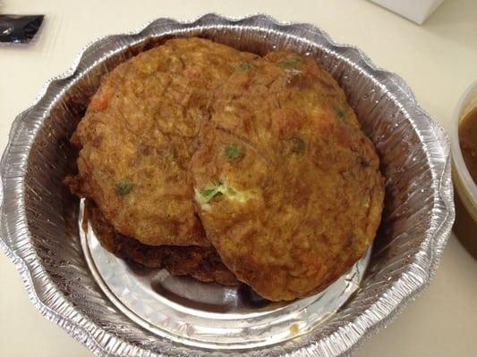 Veg. egg foo young $6