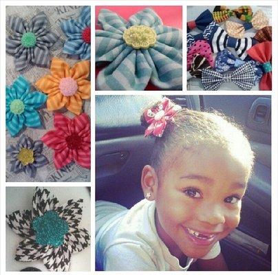 Beautiful Bella showing off her new #graceNmay Kanzashi hair clip. Send us photos of you wearing one of our creations!