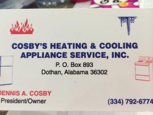 Cosby's Heating & Cooling-Appliance Services