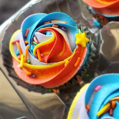 Our Colorful Colorado cupcakes! Proceeds from this cupcake are donated to Respite Care Inc in Fort Collins CO!