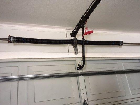 Newly installed garage springs