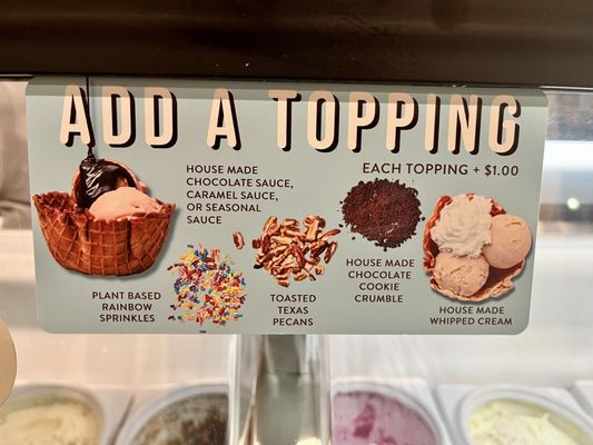 Ice cream toppings