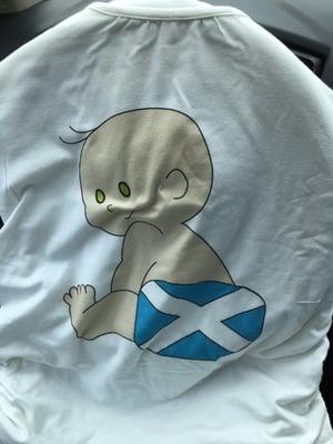 This was our Scottish baby tshirt design we both wore