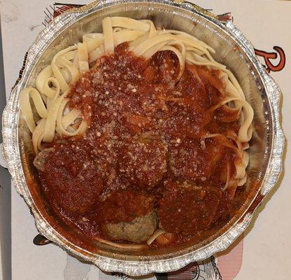 Meatball Fettuccine Pasta