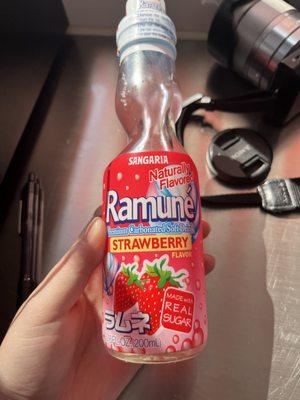 Strawberry flavored Ramune