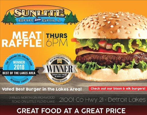 Voted Best Burger in the Lakes Area