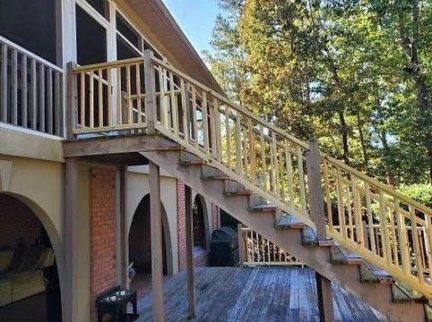 Here's a deck and stairs railing job I completed.