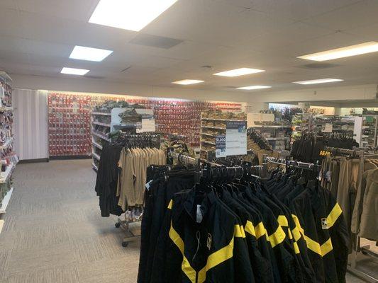 Plenty of military clothing