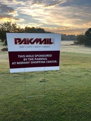 Our sponsor hole at the Polo Fields Golf & CC for the Georgia Logistics Association's annual Tourney.